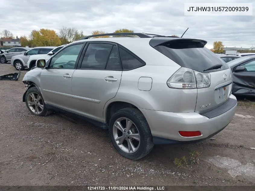 2007 Lexus Rx 400H VIN: JTJHW31U572009339 Lot: 12141723