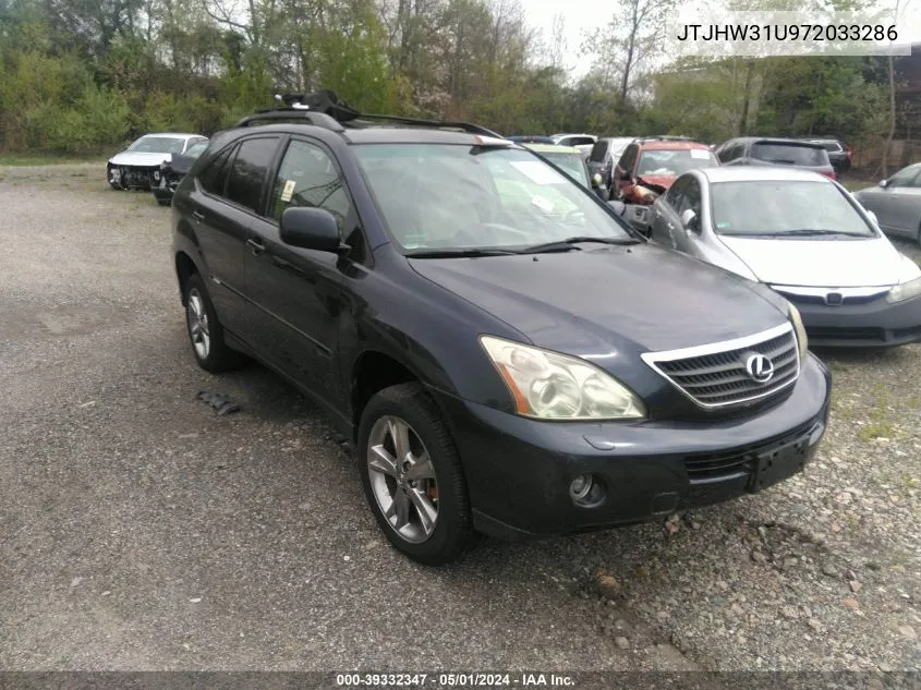 2007 Lexus Rx 400H VIN: JTJHW31U972033286 Lot: 39332347