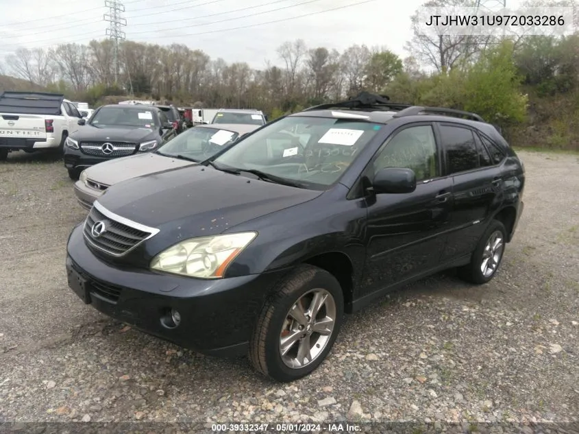 2007 Lexus Rx 400H VIN: JTJHW31U972033286 Lot: 39332347