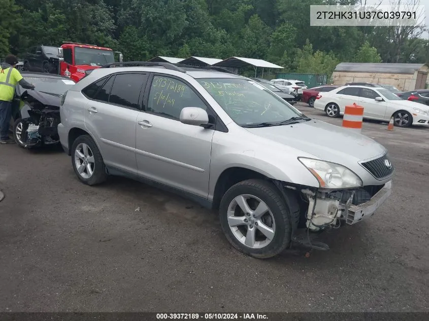 2007 Lexus Rx 350 VIN: 2T2HK31U37C039791 Lot: 39372189