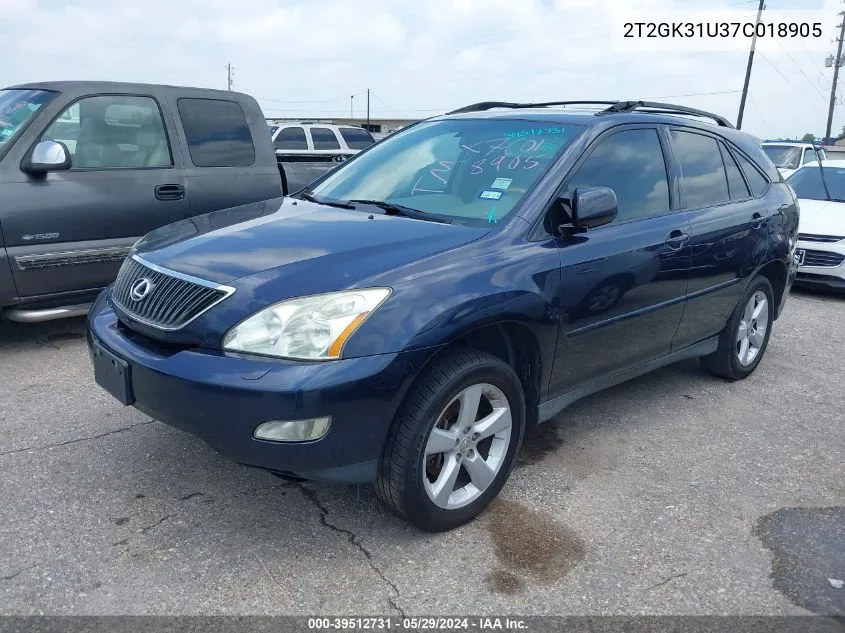 2T2GK31U37C018905 2007 Lexus Rx 350