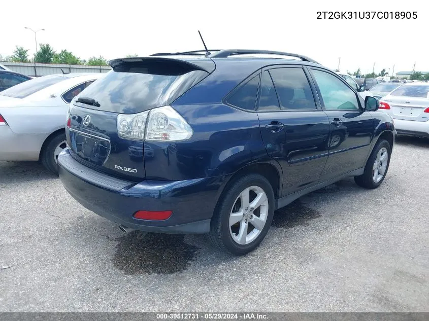 2T2GK31U37C018905 2007 Lexus Rx 350