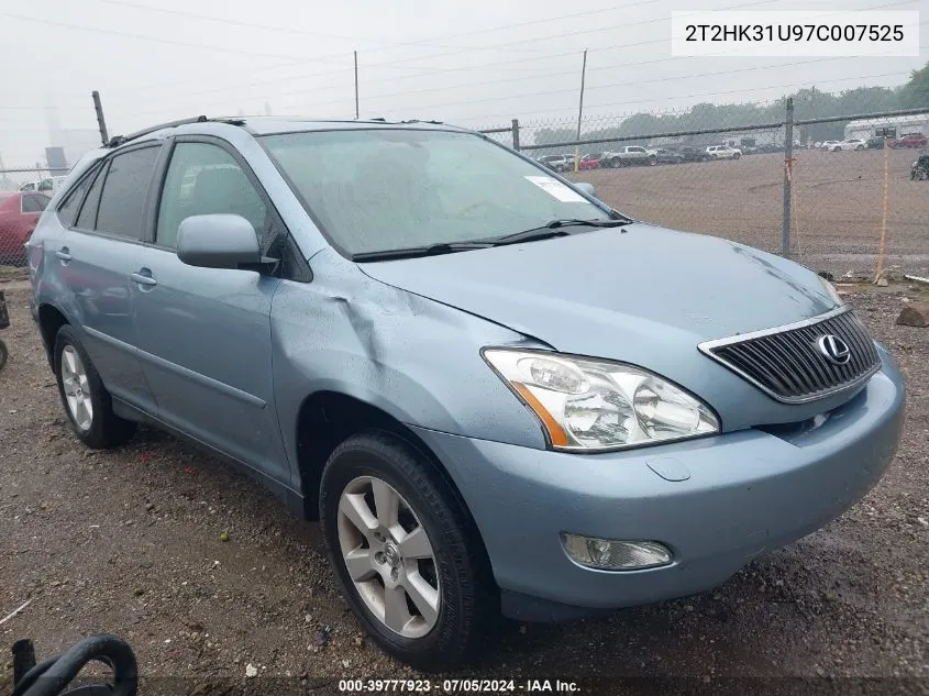 2007 Lexus Rx 350 VIN: 2T2HK31U97C007525 Lot: 39777923