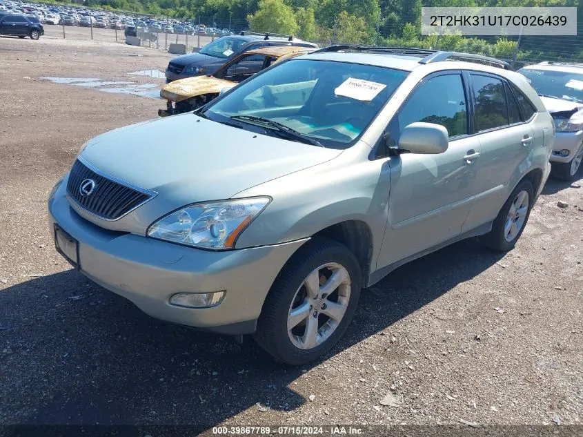 2007 Lexus Rx 350 VIN: 2T2HK31U17C026439 Lot: 39867789