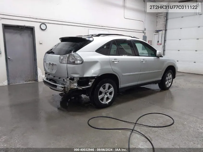 2T2HK31U77C011122 2007 Lexus Rx 350