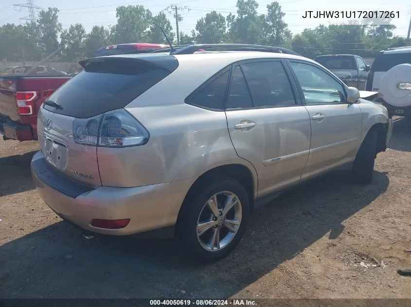 JTJHW31U172017261 2007 Lexus Rx 400H