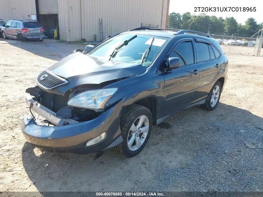 2T2GK31UX7C018965 2007 Lexus Rx 350