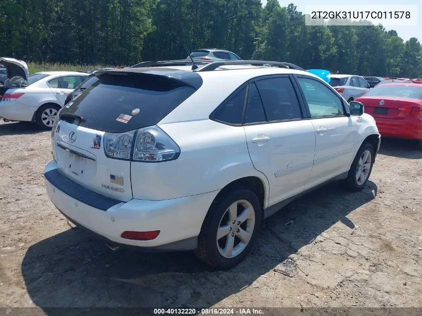 2T2GK31U17C011578 2007 Lexus Rx 350