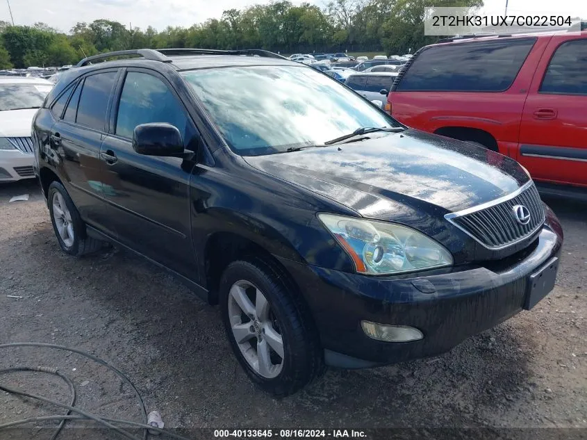 2T2HK31UX7C022504 2007 Lexus Rx 350