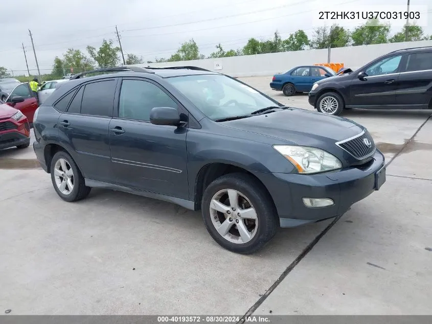 2007 Lexus Rx 350 VIN: 2T2HK31U37C031903 Lot: 40193572