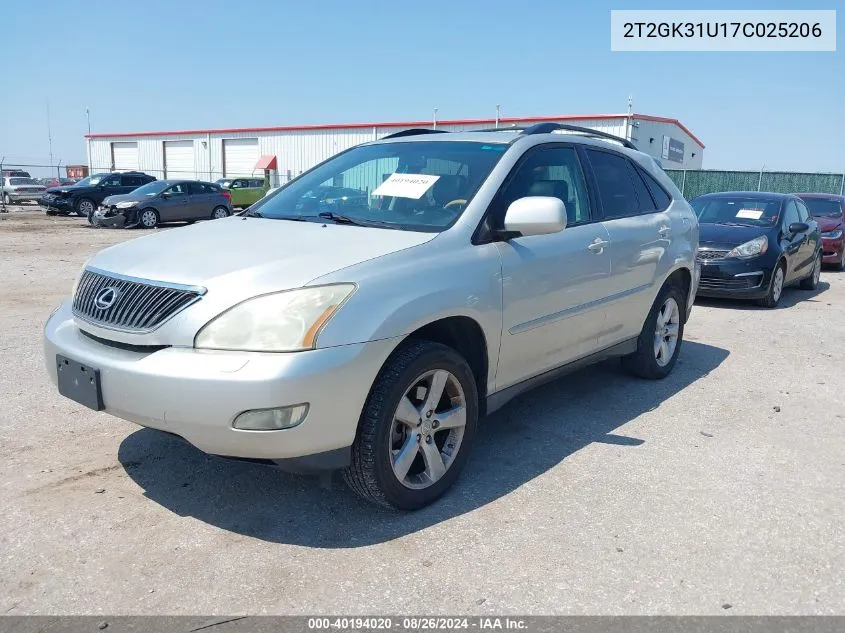 2007 Lexus Rx 350 VIN: 2T2GK31U17C025206 Lot: 40194020