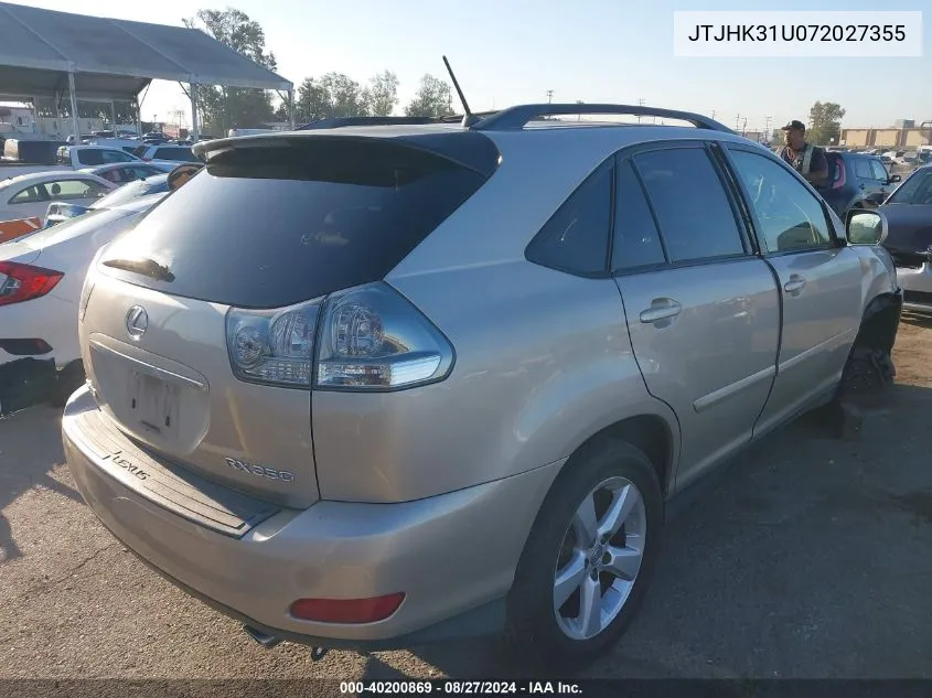 JTJHK31U072027355 2007 Lexus Rx 350