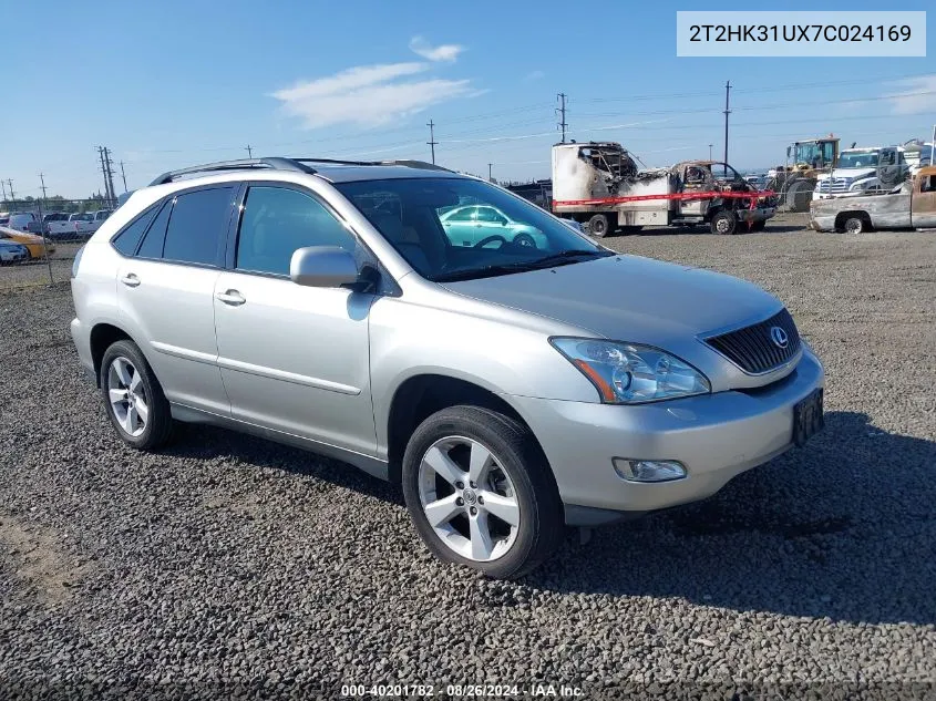 2007 Lexus Rx 350 VIN: 2T2HK31UX7C024169 Lot: 40201782