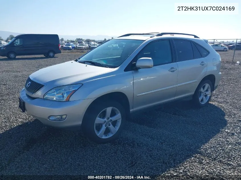 2007 Lexus Rx 350 VIN: 2T2HK31UX7C024169 Lot: 40201782