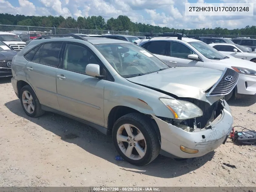 2007 Lexus Rx 350 VIN: 2T2HK31U17C001248 Lot: 40217298