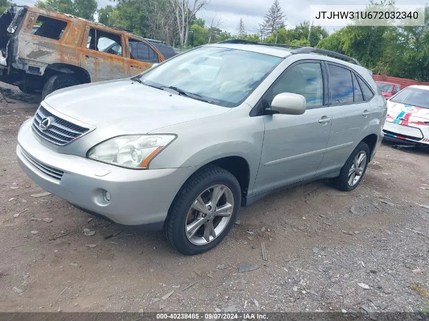 2007 Lexus Rx 400H VIN: JTJHW31U672032340 Lot: 40238485