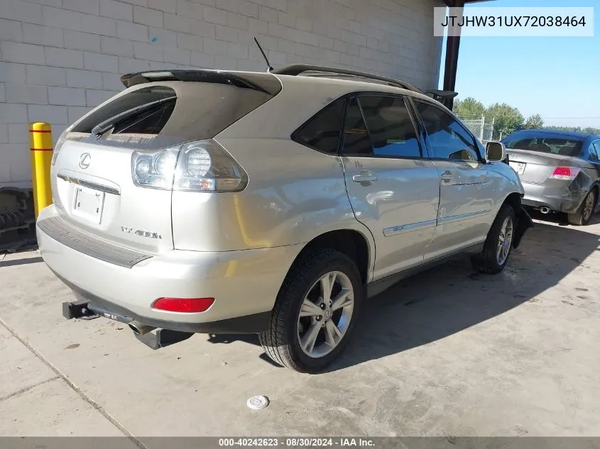 2007 Lexus Rx 400H VIN: JTJHW31UX72038464 Lot: 40242623