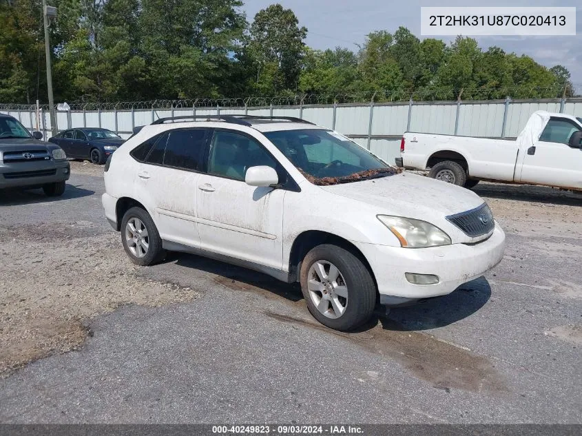 2007 Lexus Rx 350 VIN: 2T2HK31U87C020413 Lot: 40249823