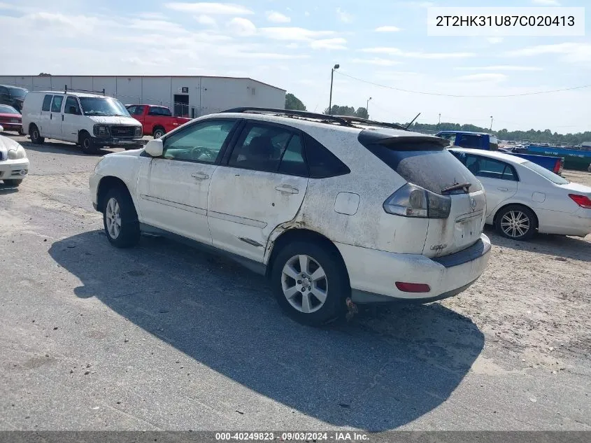 2007 Lexus Rx 350 VIN: 2T2HK31U87C020413 Lot: 40249823