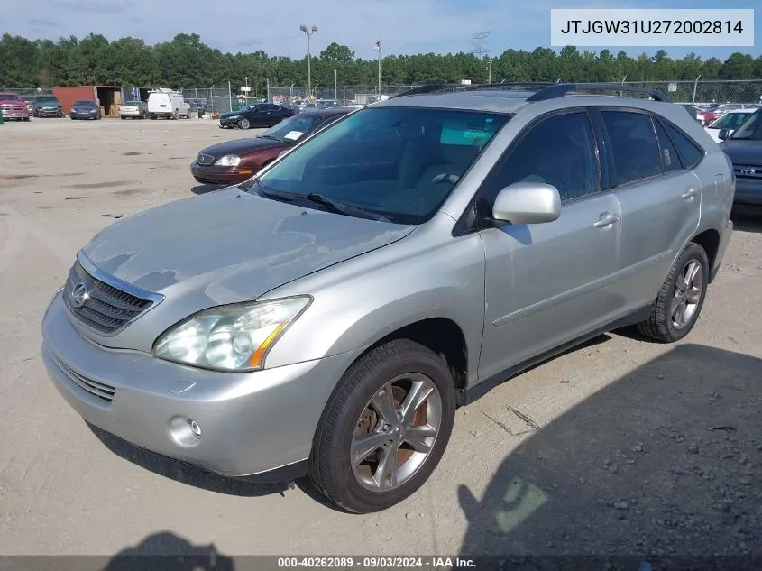 JTJGW31U272002814 2007 Lexus Rx 400H