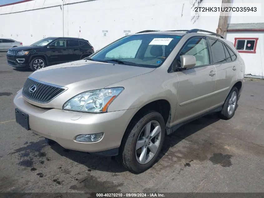 2T2HK31U27C035943 2007 Lexus Rx 350