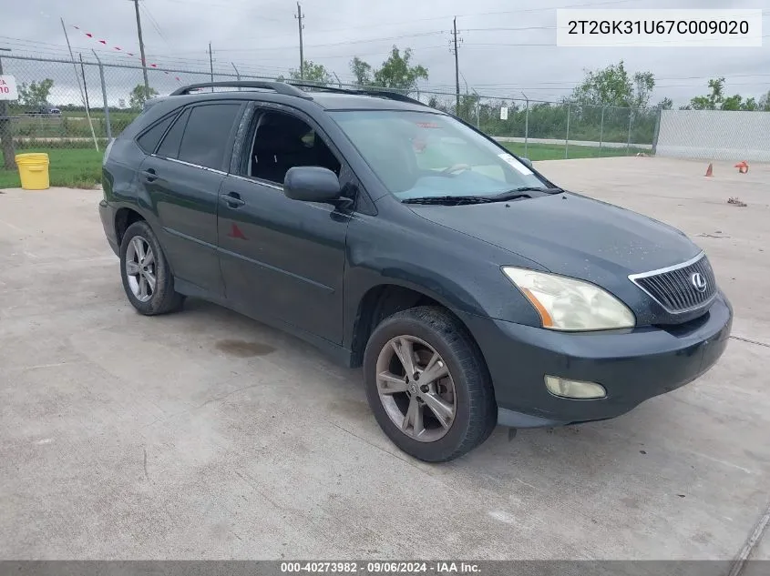 2007 Lexus Rx 350 VIN: 2T2GK31U67C009020 Lot: 40273982