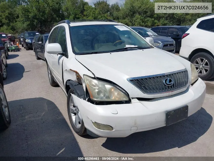 2007 Lexus Rx 350 VIN: 2T2HK31UX7C024656 Lot: 40298463