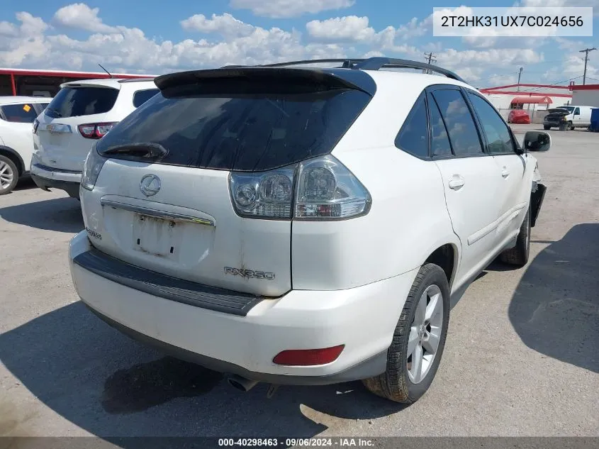 2007 Lexus Rx 350 VIN: 2T2HK31UX7C024656 Lot: 40298463