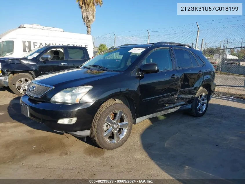 2007 Lexus Rx 350 VIN: 2T2GK31U67C018199 Lot: 40299829