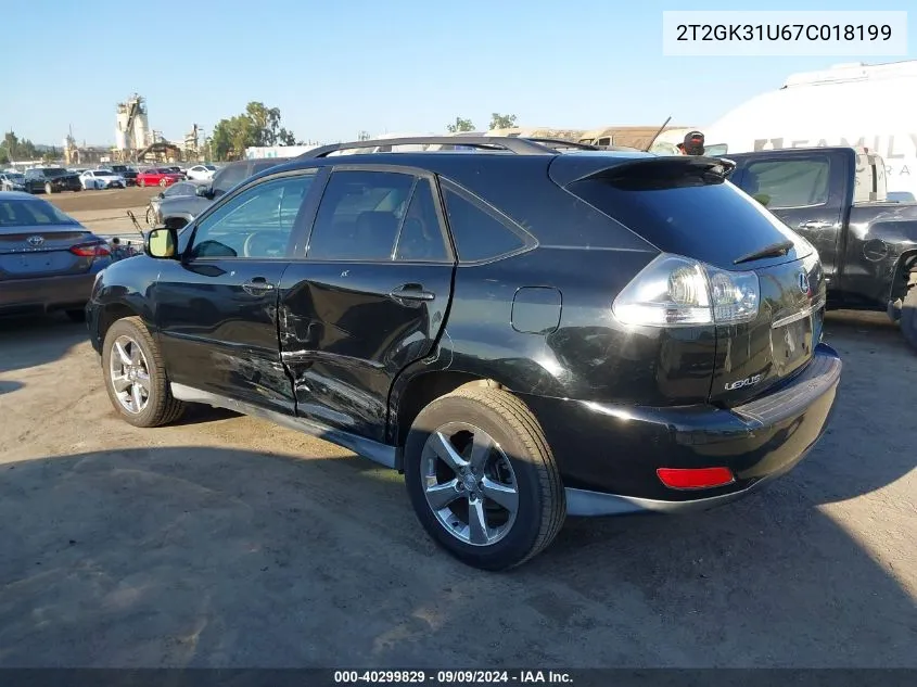 2007 Lexus Rx 350 VIN: 2T2GK31U67C018199 Lot: 40299829