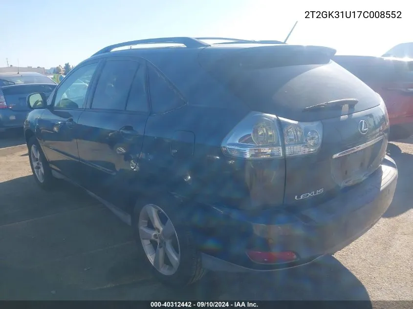 2T2GK31U17C008552 2007 Lexus Rx 350