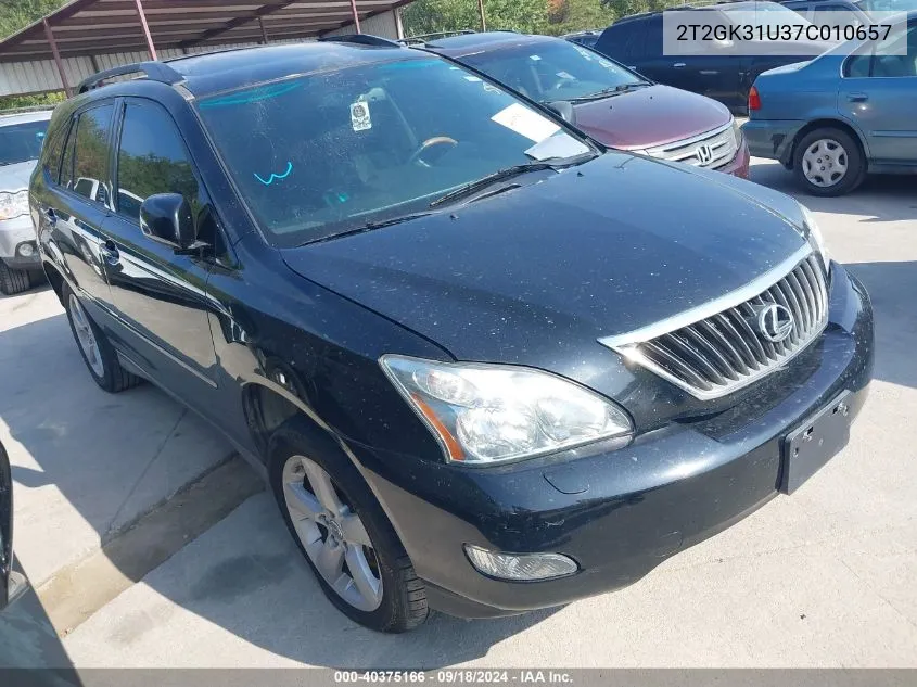 2007 Lexus Rx 350 VIN: 2T2GK31U37C010657 Lot: 40375166