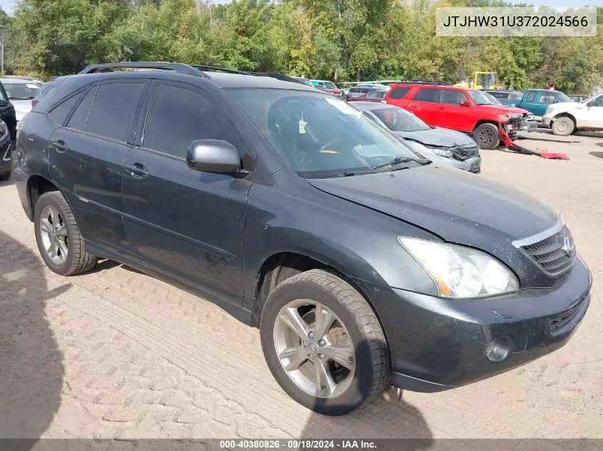 2007 Lexus Rx 400H 400H VIN: JTJHW31U372024566 Lot: 40380826