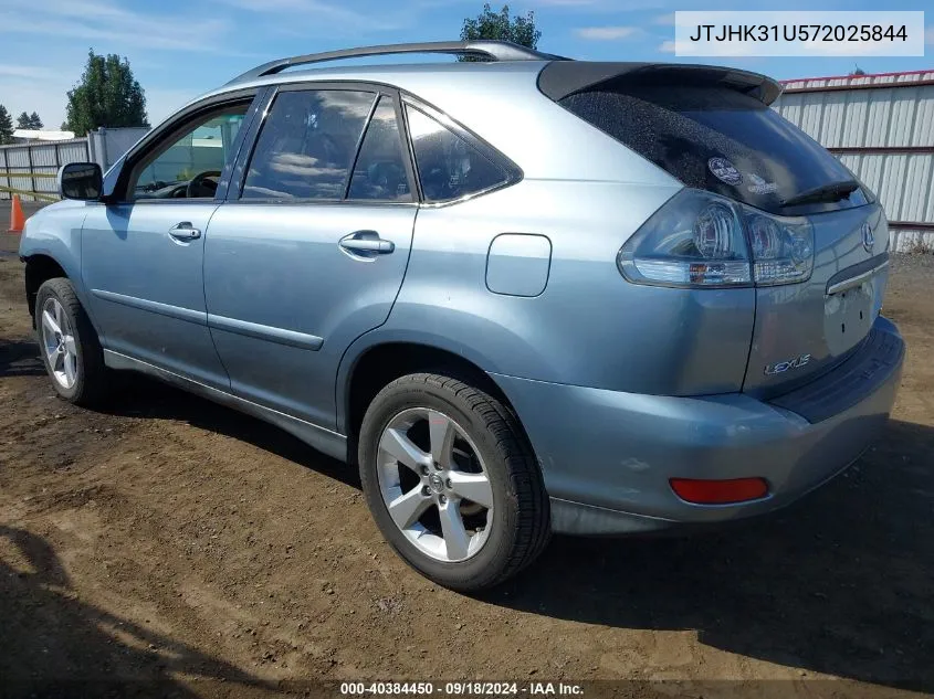 2007 Lexus Rx 350 VIN: JTJHK31U572025844 Lot: 40384450