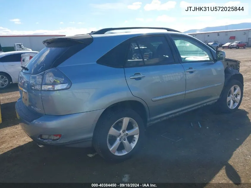 2007 Lexus Rx 350 VIN: JTJHK31U572025844 Lot: 40384450