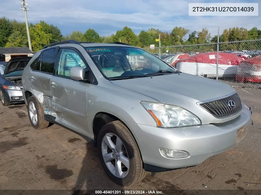 2007 Lexus Rx 350 VIN: 2T2HK31U27C014039 Lot: 40401201