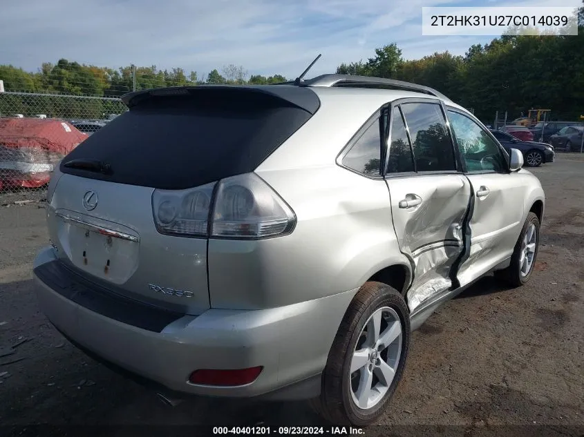 2T2HK31U27C014039 2007 Lexus Rx 350