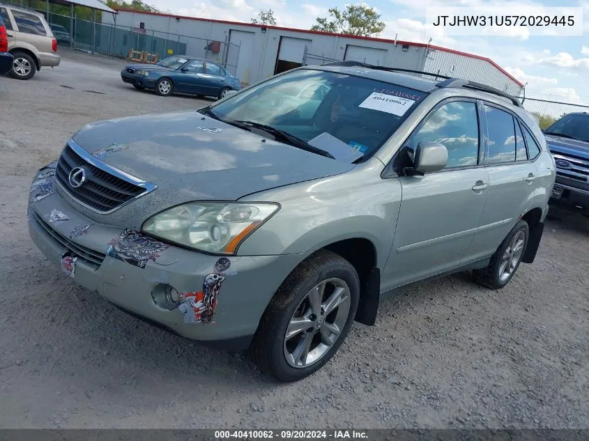 2007 Lexus Rx 400H VIN: JTJHW31U572029445 Lot: 40410062