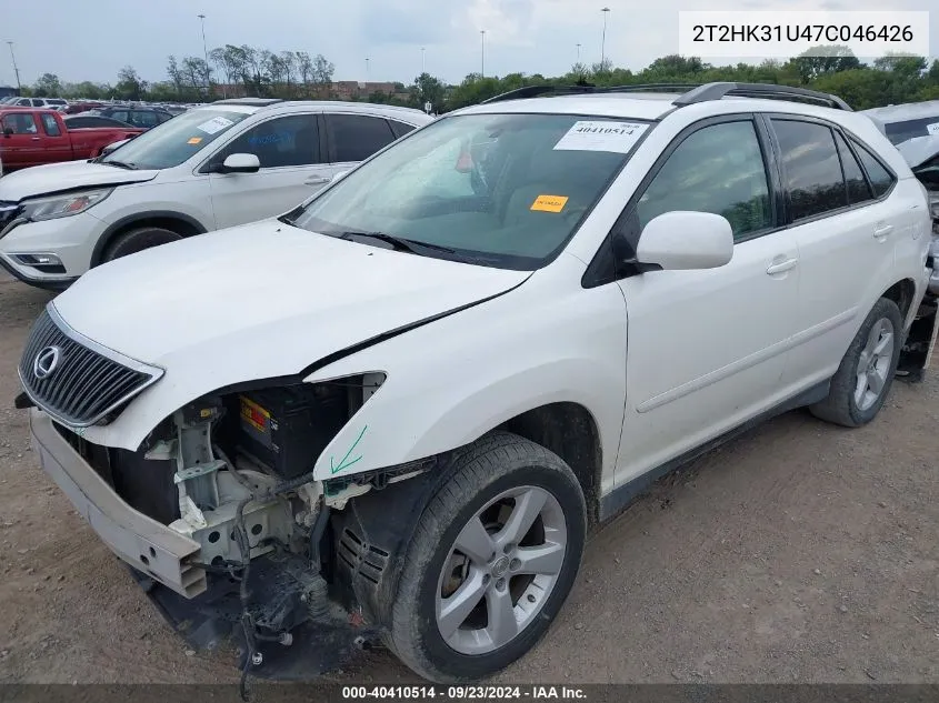 2007 Lexus Rx 350 VIN: 2T2HK31U47C046426 Lot: 40410514