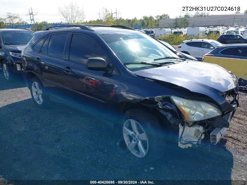 2007 Lexus Rx 350 VIN: 2T2HK31U27C024618 Lot: 40425695