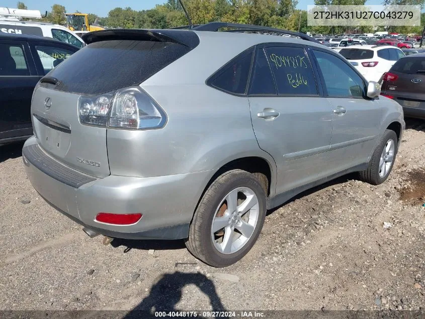 2007 Lexus Rx 350 VIN: 2T2HK31U27C043279 Lot: 40448175