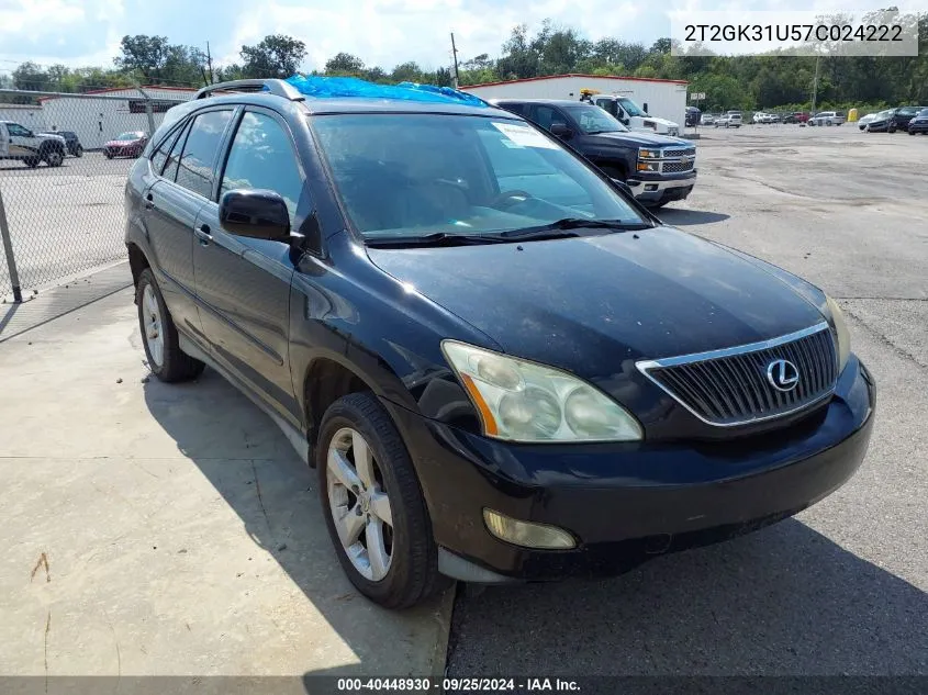 2007 Lexus Rx 350 VIN: 2T2GK31U57C024222 Lot: 40448930