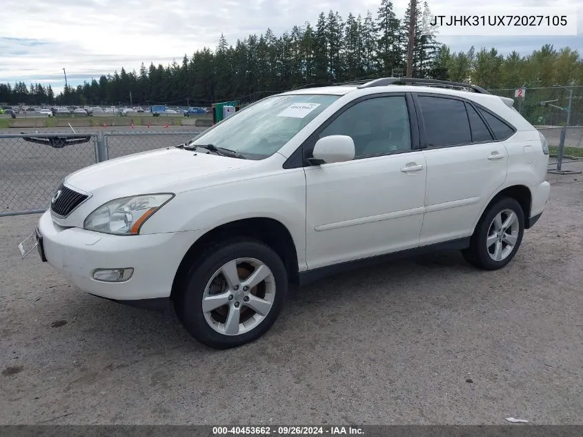 2007 Lexus Rx 350 350 VIN: JTJHK31UX72027105 Lot: 40453662