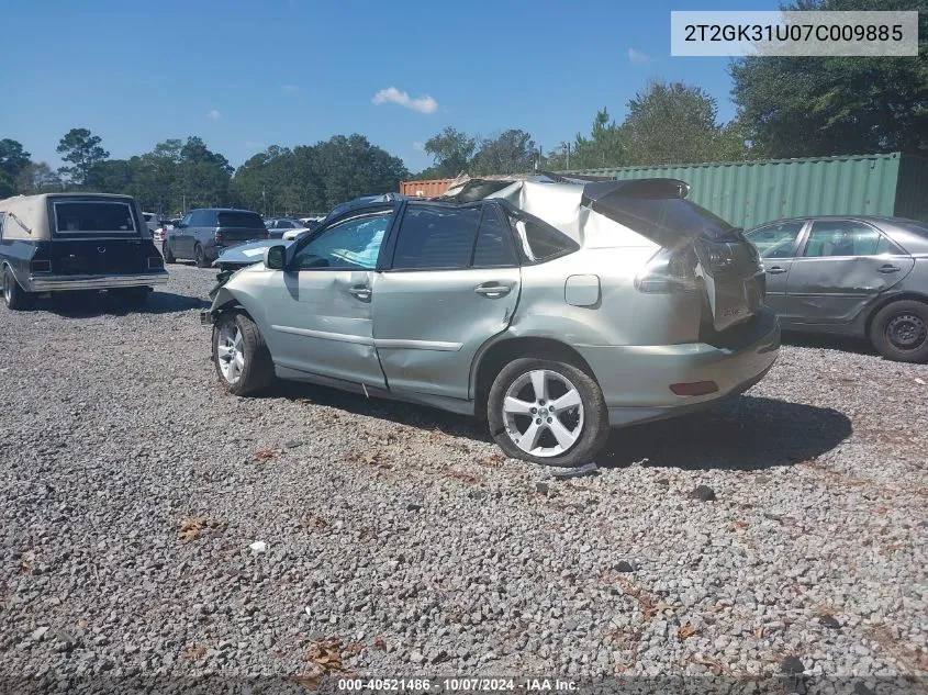 2007 Lexus Rx 350 VIN: 2T2GK31U07C009885 Lot: 40521486