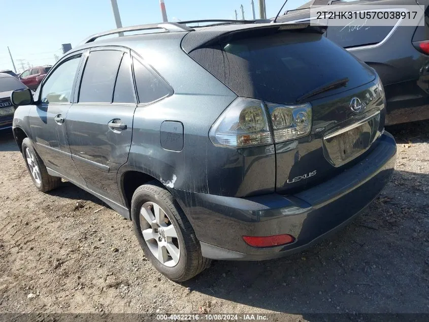 2007 Lexus Rx 350 VIN: 2T2HK31U57C038917 Lot: 40522216