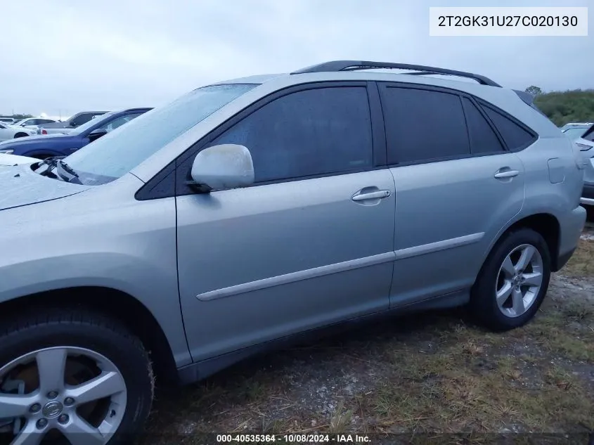 2007 Lexus Rx 350 VIN: 2T2GK31U27C020130 Lot: 40535364