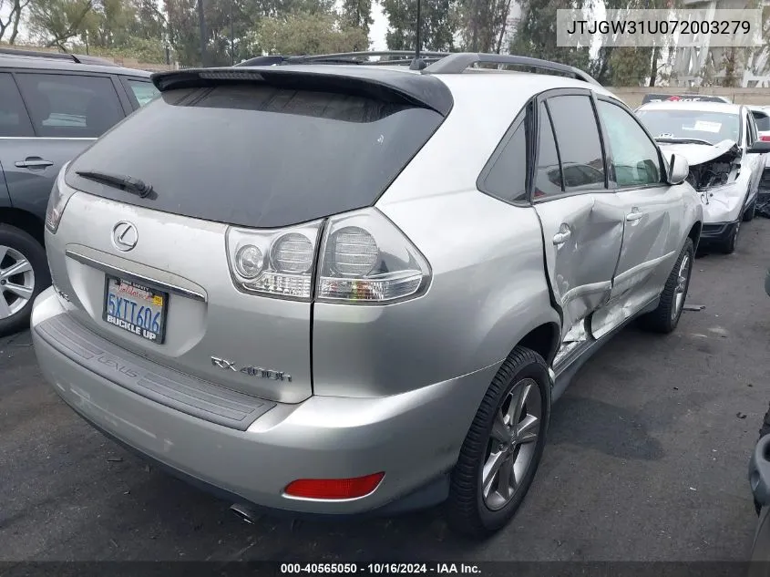 JTJGW31U072003279 2007 Lexus Rx 400H