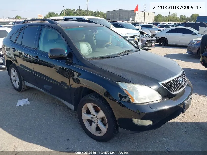 2007 Lexus Rx 350 Base (A5) VIN: 2T2GK31UX7C009117 Lot: 40610739