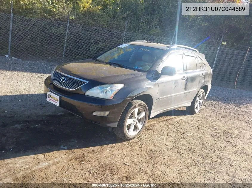 2007 Lexus Rx 350 VIN: 2T2HK31U07C044589 Lot: 40615825