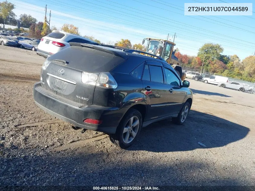 2007 Lexus Rx 350 VIN: 2T2HK31U07C044589 Lot: 40615825